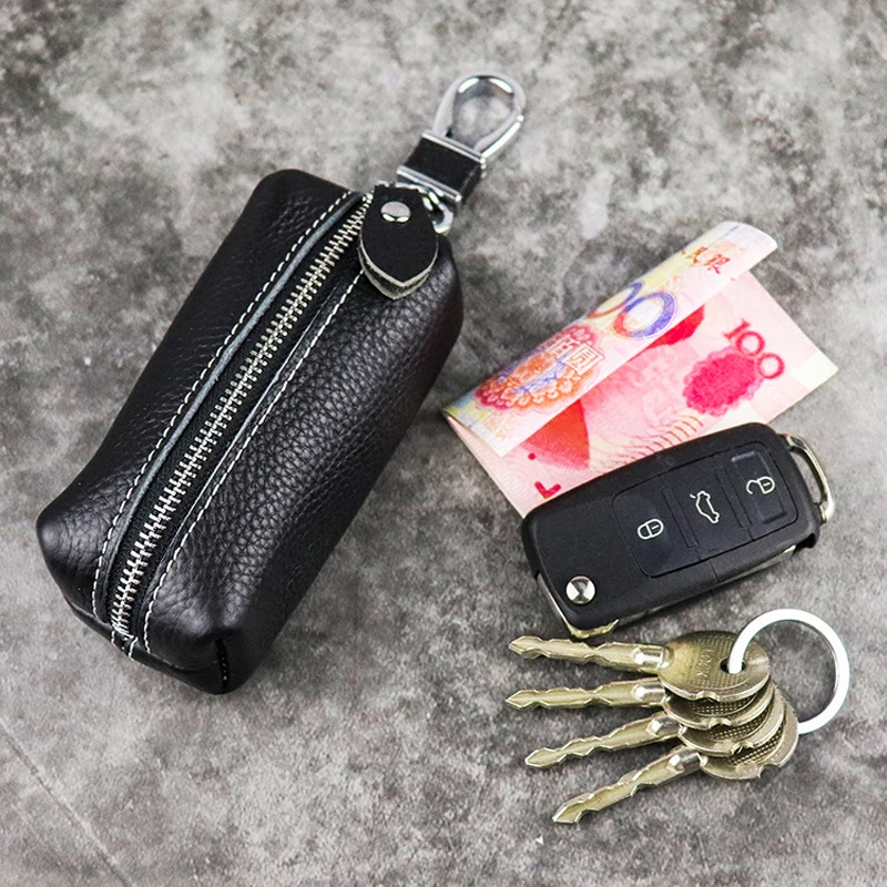 Защитный чехол для ключа автомобиля из 100% натуральной кожи мужской брелок