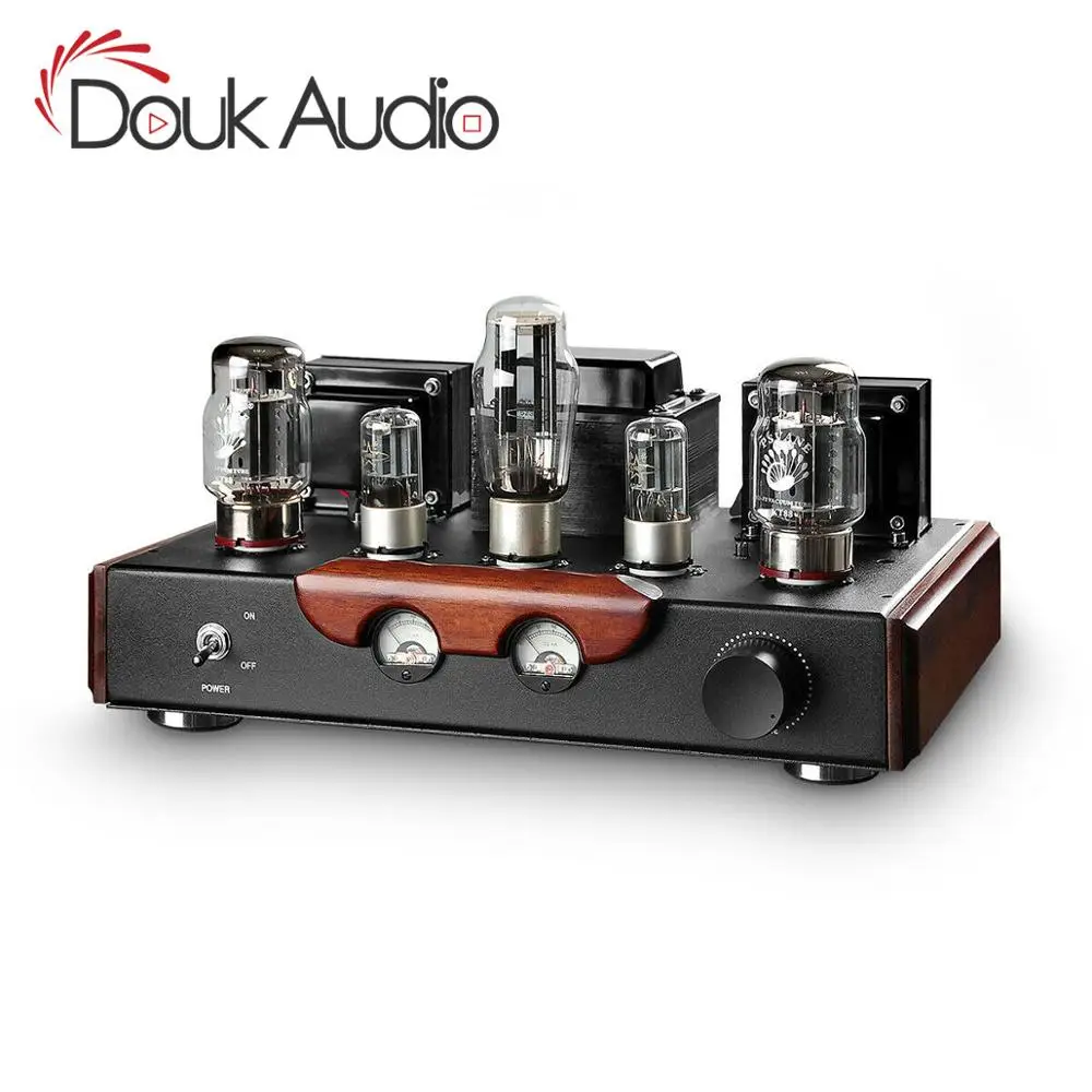 Douk аудио HiFi KT88 вакуумный ламповый усилитель одноконцевый класс А стерео Встроенный усилитель мощности 18 Вт+ 18 Вт