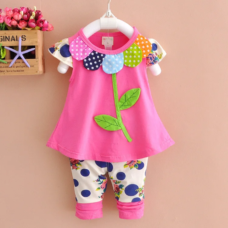 Toddler Baby Short Sleeve Tops+Shorts Set Outfits Summer Infant Girl Clothing 2pcs Clothes | Детская одежда и обувь