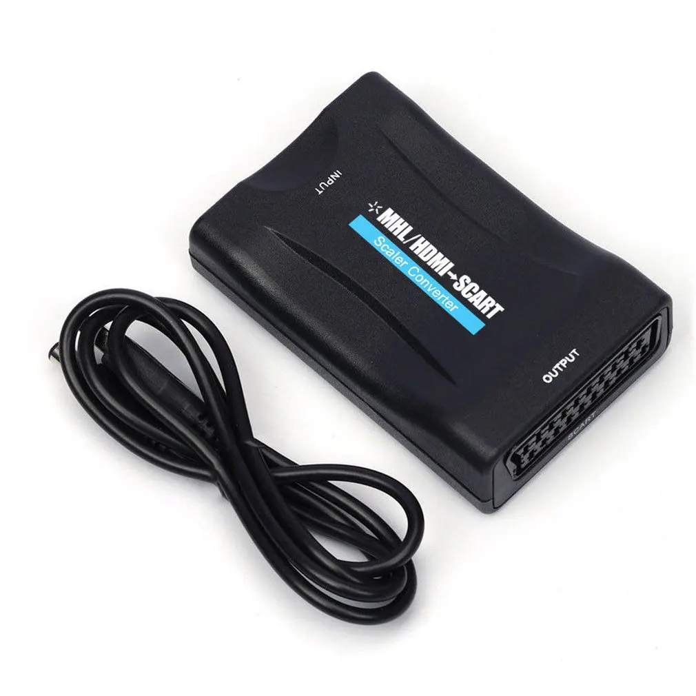 1080P Переходник HDMI-scart Видео Аудио высококлассный преобразователь