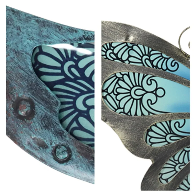 Металлическая стрекоза и бабочка настенное искусство для украшения сада Уличные