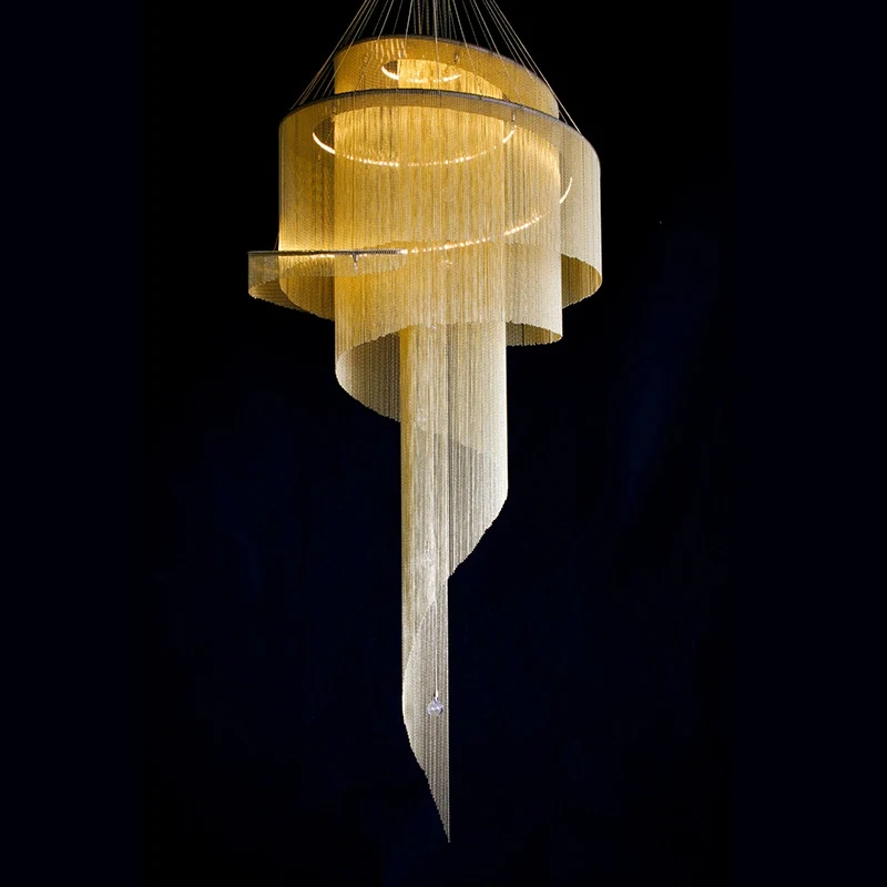 Роскошная вилла люстры ручной работы на заказ гостиная украшение спиральная