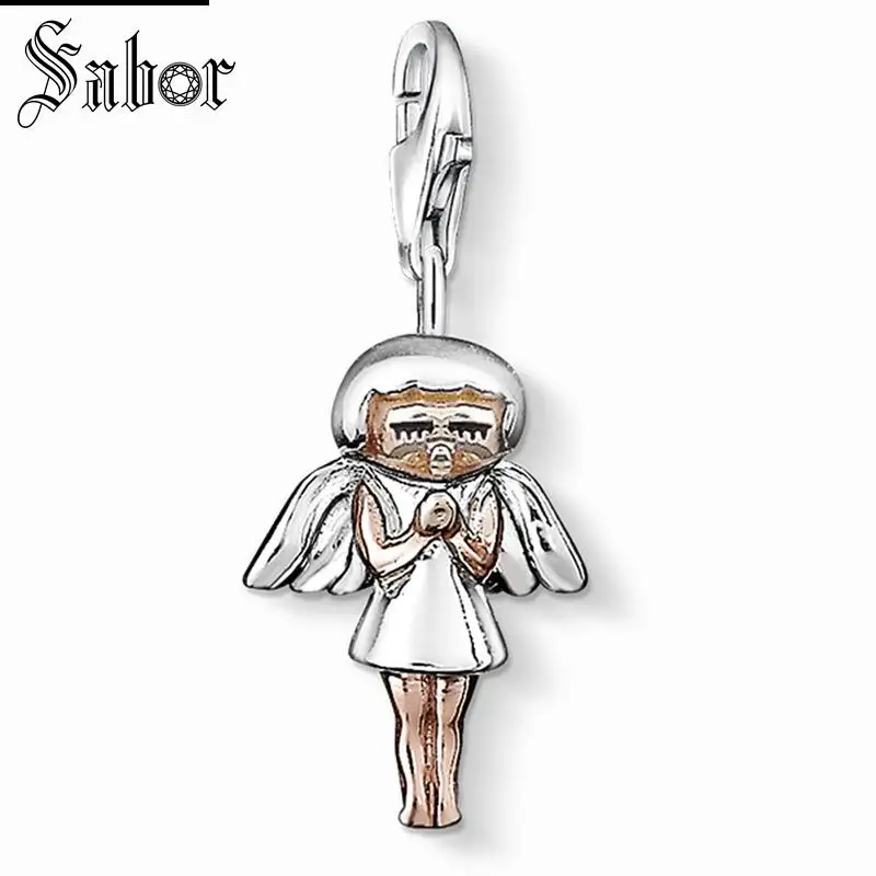 thomas Guardian Angel Charm gifts DIY Accessories Jewelry For Women 2020 Gift Silver color Fit Bracelet jewellery charms | Украшения и