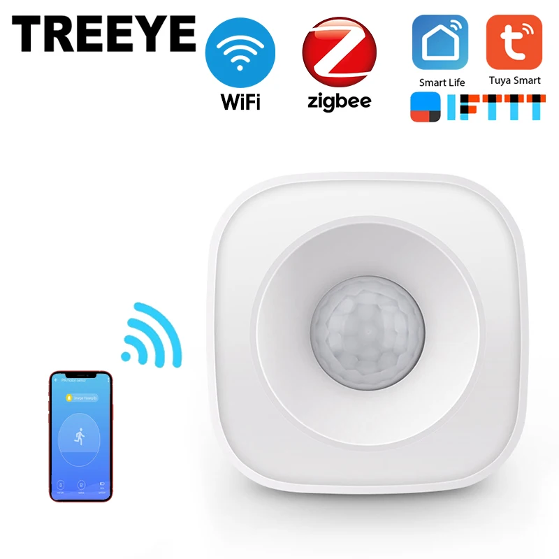 Датчик человеческого тела TREEYE беспроводной смарт датчик движения Wi Fi Zigbee с