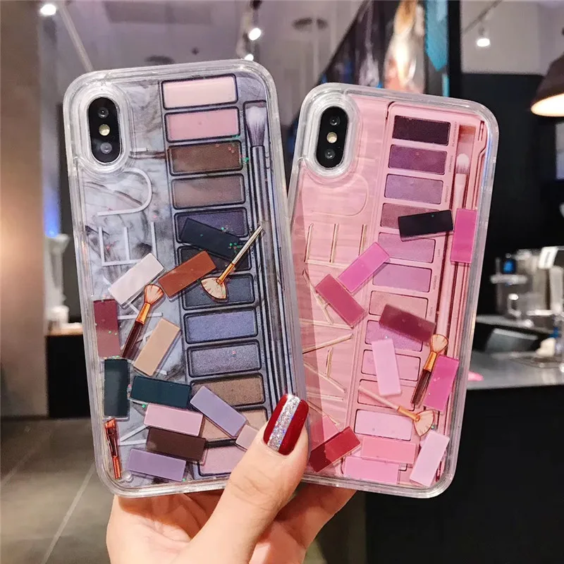Quicksand макияж тени для век Палитра чехол для телефона iphone XS MAX XR X 7 8plus чехол гладкая твердая оболочка задняя крышка оболочка