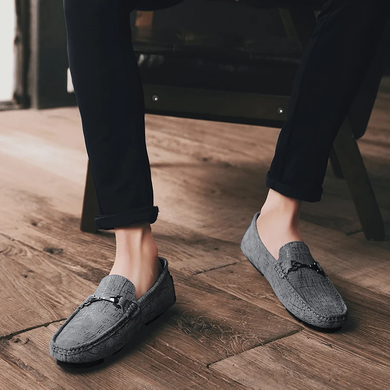 Мужские лоферы Мужская повседневная обувь из натуральной замши Mocassim Masculino