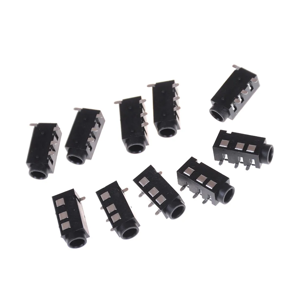 

10Pcs/lot PCB Mount PJ-320D 4 Pins SMD 3.5mm Female Headphone Jack Connector Drop Shipping