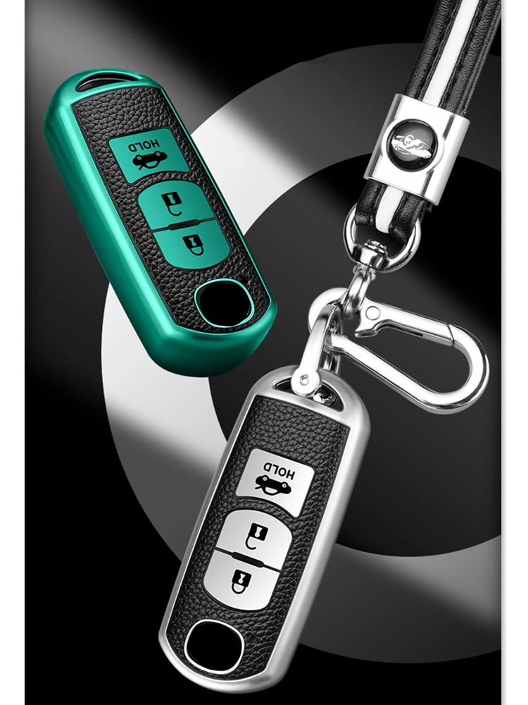 Популярная кожаная ТПУ Автомобильный Дистанционный ключ чехол КРЫШКА ДЛЯ Mazda 2 3 5