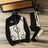 winter brand 2021 fashion sports autumn mens and jogging womens casual stand up collar unisex boutique style 2 piece set