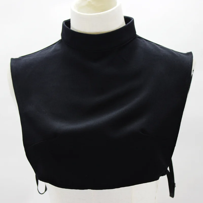 

Однотонный Белый Черный накладной воротник, женский свитер с наполовину рубашки, накладные воротники, Дамский съемный воротник-стойка, съе...