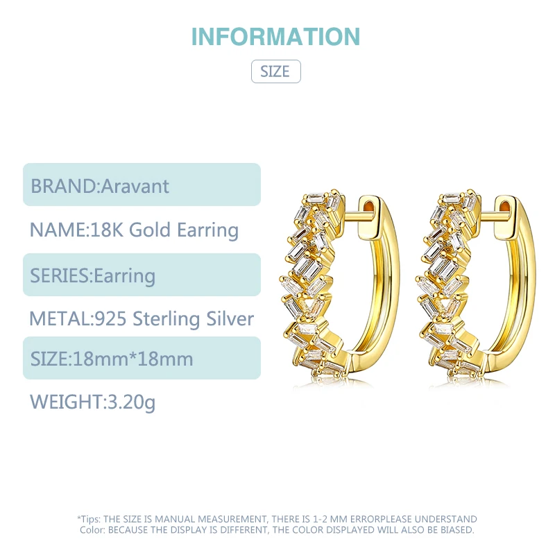 925 серебряные 18K Золотые круглые серьги-кольца для женщин модные ювелирные