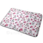 Ковер с изображением китайских вишенок, цветки сакуры, японской вишни, противоскользящий, в спальню