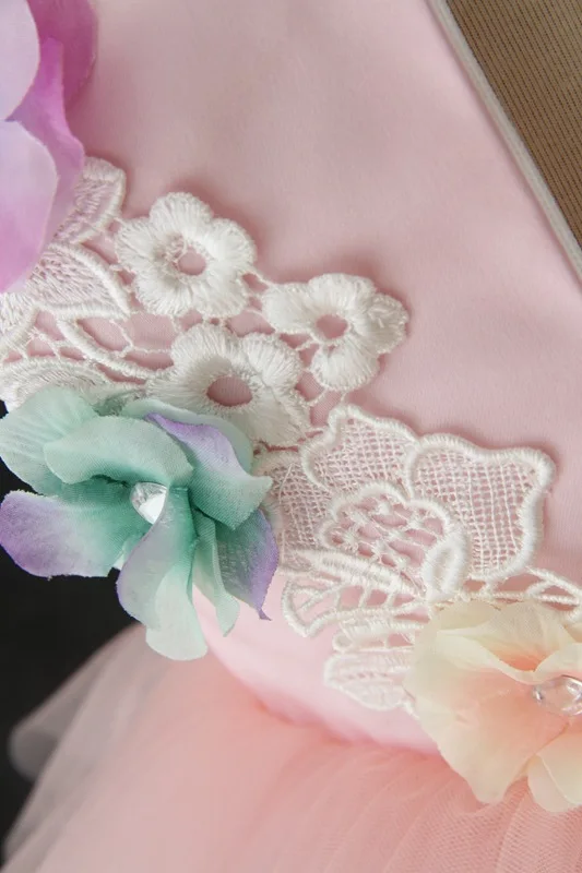 19005 платье-пачка с вышивкой для маленьких девочек весна 2020 вечерние свадебное