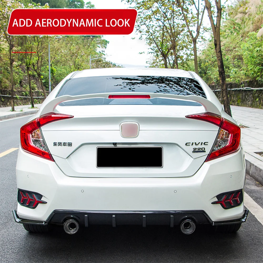 Задний спойлер для багажника Honda Civic 10th Gen. 2016 2017 2018 2019 седан 4D ABS пластиковый