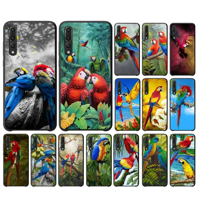

MaiYaCa Parrot Art Painting Phone Case for Huawei P30 40 20 10 8 9 lite pro plus Psmart2019