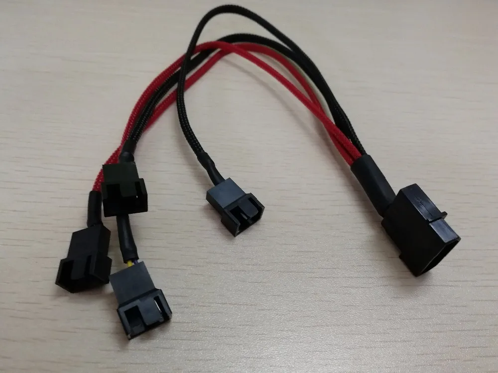 30 см PC DIY ATX 4Pin 4P IDE Molex до 4*12 В разъем охлаждения разветвитель вентилятора питания