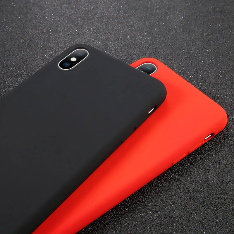 Силиконовый однотонный чехол LEEWINDA для iPhone XS 11 Pro MAX XR X Max Candy чехлы телефонов 7 6 6S 8