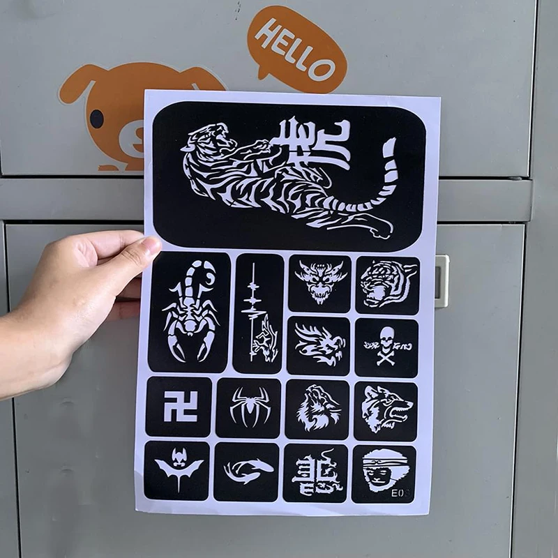 Трафареты для татуировок трафареты мужчин рисунок льва тигра блеск трафарет