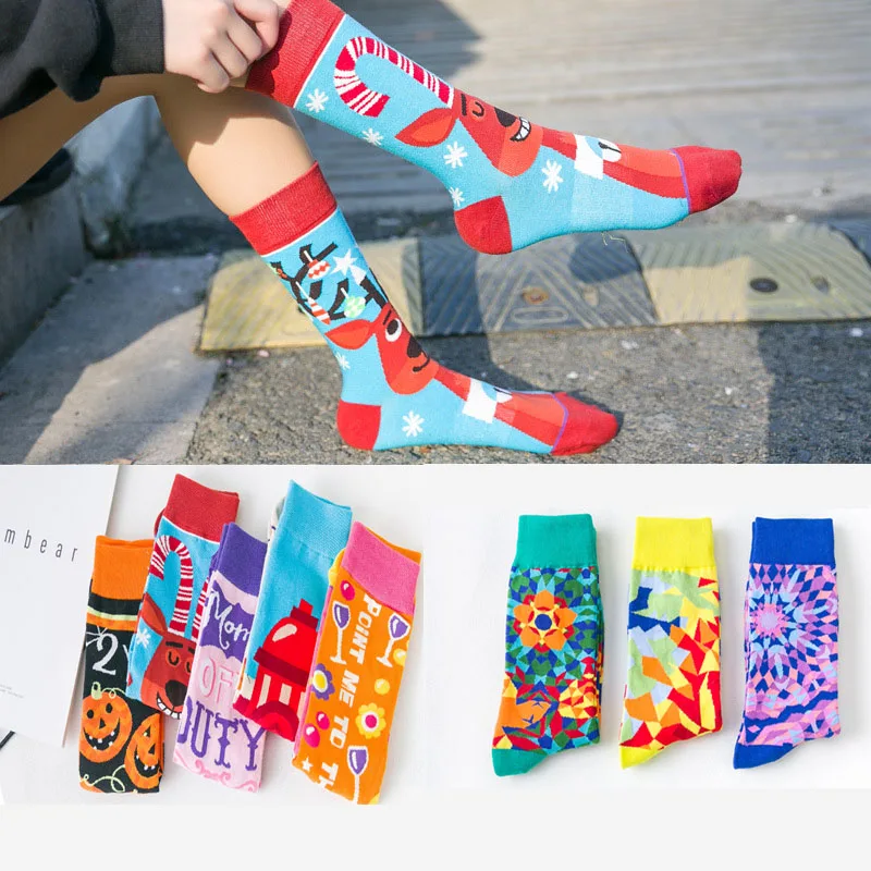 Мужские модные хлопковые носки для женщин в стиле хип хоп|Мужские носки| |