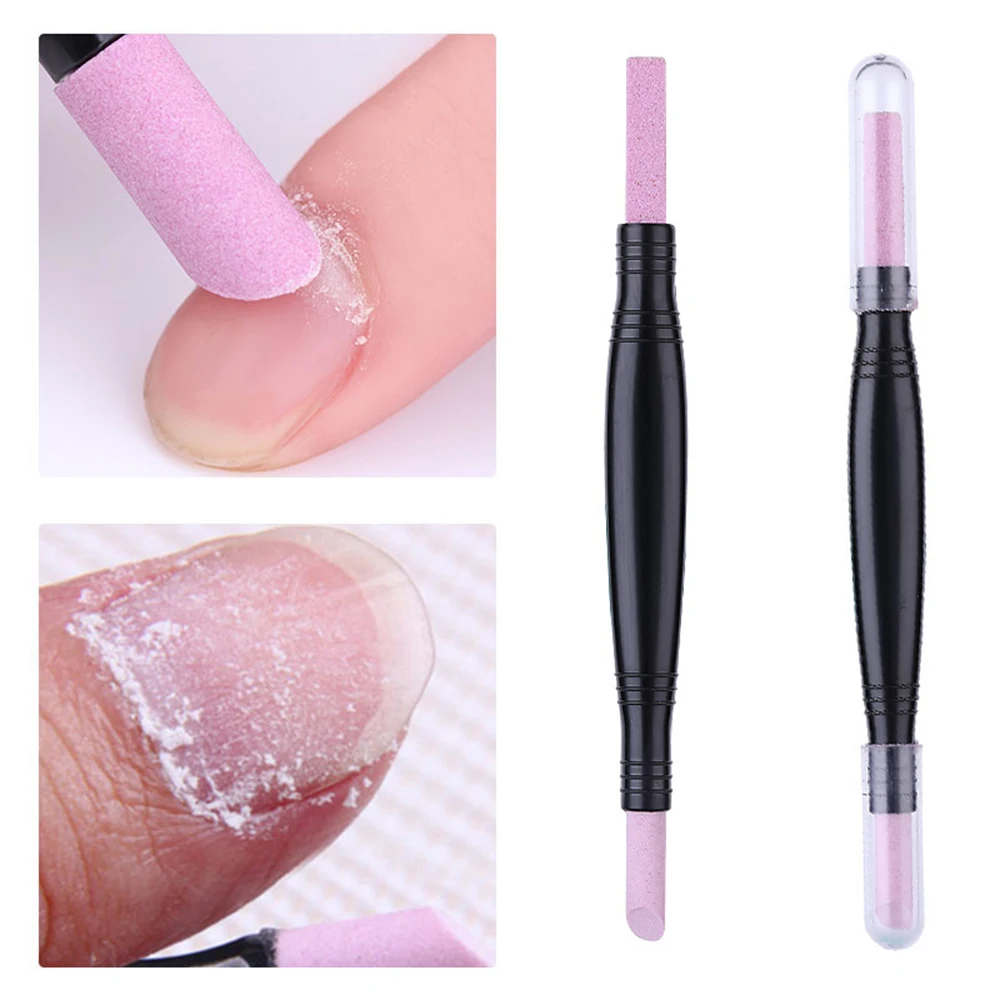 Многоразовая двухсторонняя полировальная палочка для ногтей кварцевый пилинг