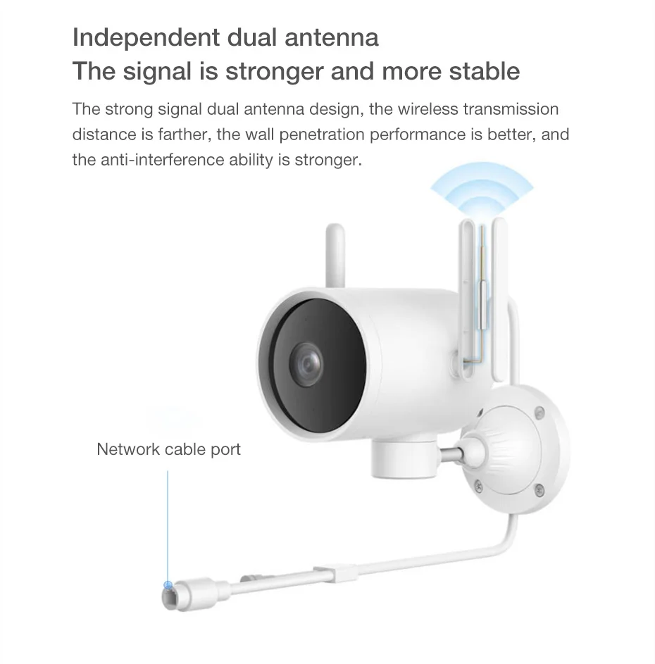 Xiaomi IP уличная камера Smart HD Wifi Cam 1080P PTZ веб-камера IP66 AI H.265 ночное видение двойная антенна сигнал Mihome APP