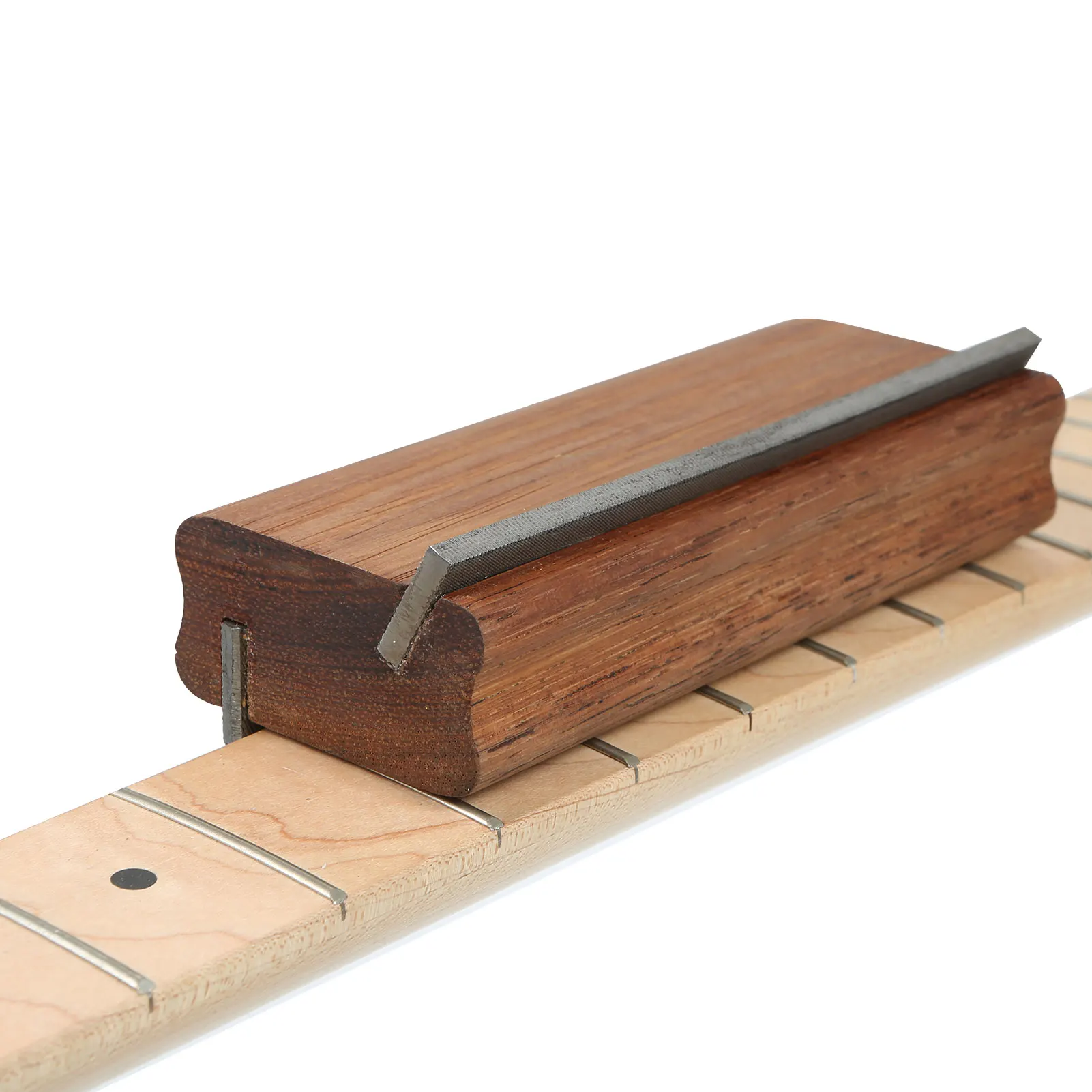 

Merbau Log Guitar Fret End Beveling File 35-Deg and 90-Deg Dual-use Fret End Bevel-Flush Files Tool Luthier File Tools