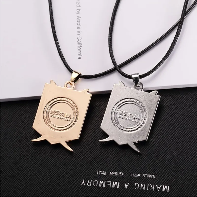 Cosplay Attack on Titan Necklace Wings of Liberty Pendants Necklaces Metal Unisex Chain Pendant Cosplay Anime Jewelry Collares