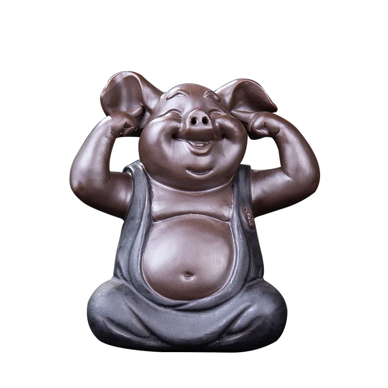 Чайный декор для домашних животных натуральная фиолетовая глина фэн-шуй чайные