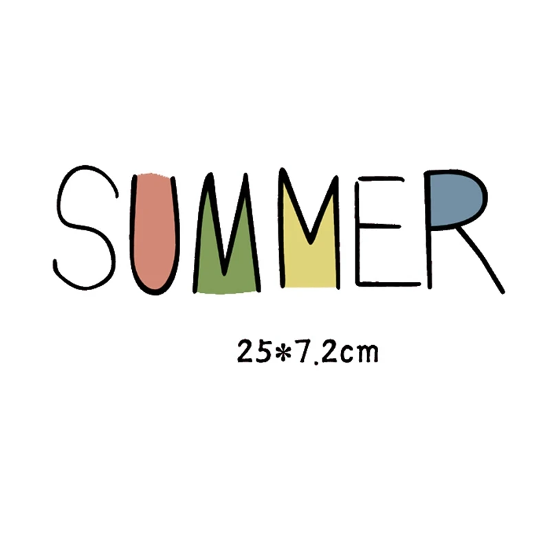 Летние термонаклейки с надписью на одежду термотрансферные для футболок