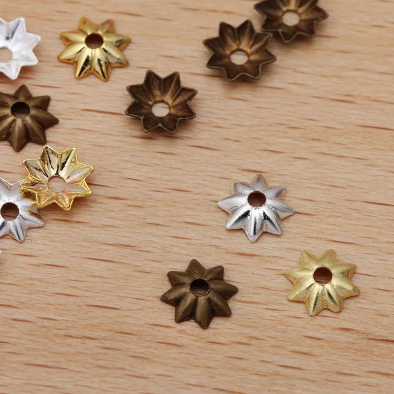 500 шт 5 мм Медь цветок Spacer бисера колпачки для самостоятельного изготовления