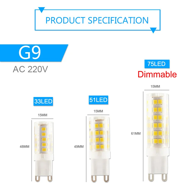 Светодиодный G4 светильник G9 COB светодиодный без мерцания затемнения Керамика E14