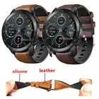 Ремешок из кожи и силикона для Huawei Honor Magic 2 46 мм 2e gt2 gt, браслет для часов Huawei WATCH gt 2 Pro