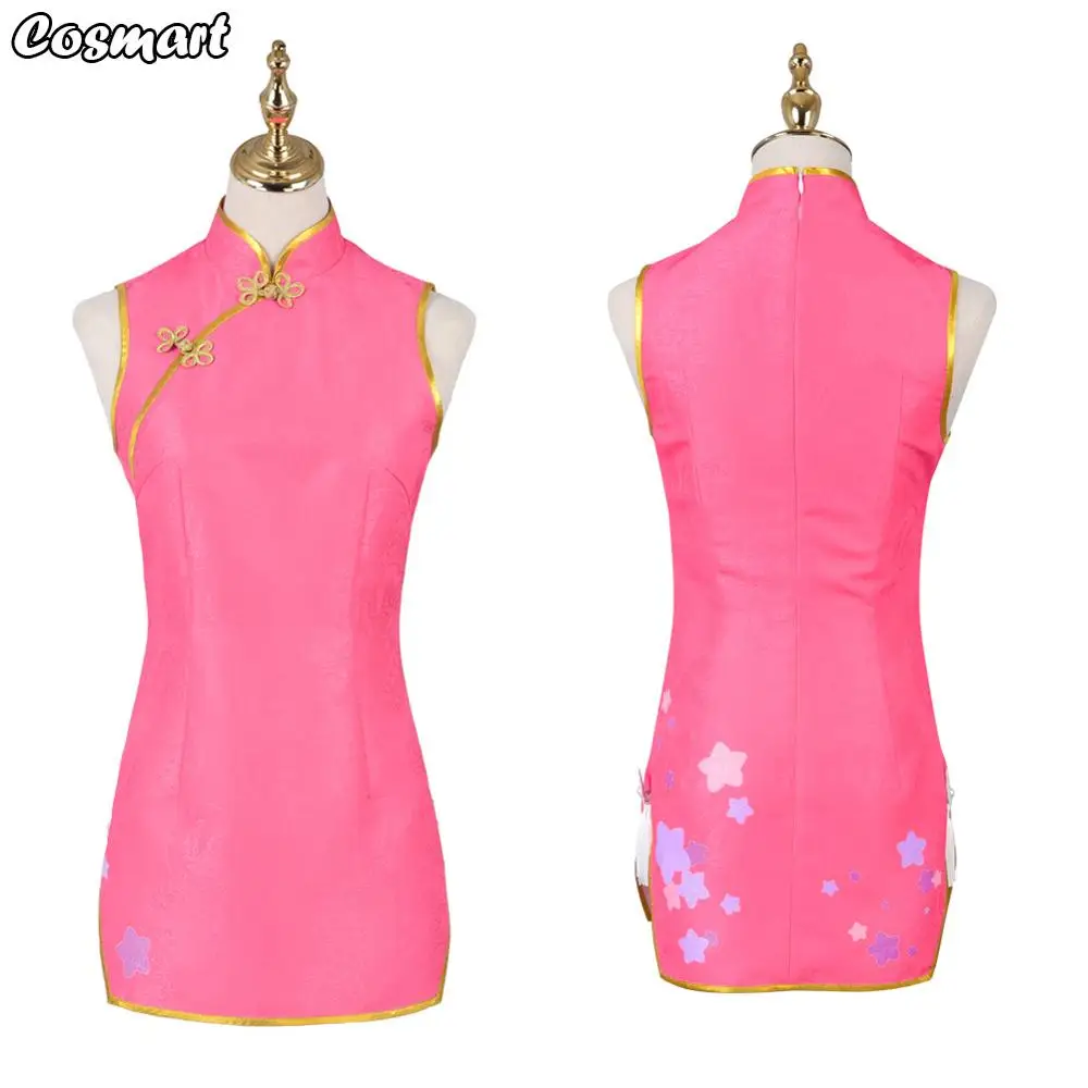 Костюм для косплея Женский костюм на Хэллоуин розовый чонсам |