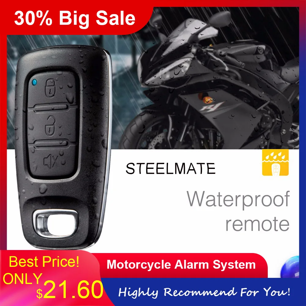 Steelmate 886E мотоциклетная сигнализация водостойкая ECU двигатель мотоцикла Иммобилизация с передатчиком для мотоцикла