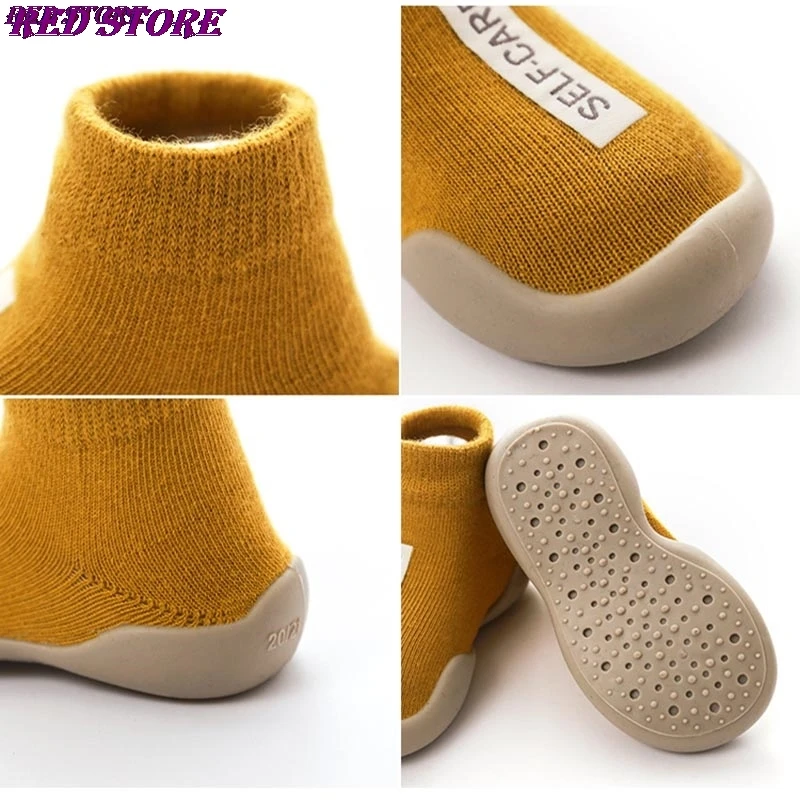 

baby First Walker Shoes Unisex Baby Walkers Shoes Toddler kids Girl Soft Rubber Sole Baby Knit Booties Anti-slip