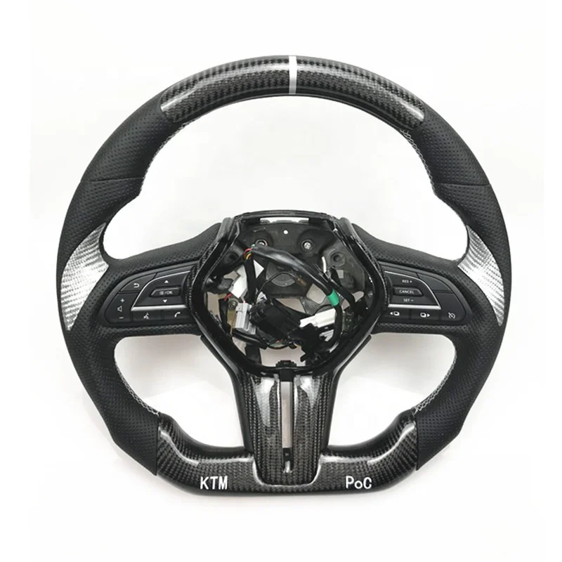 

CUSTOMIZED AUTO CAR STEERING WHEEL FOR INFINITI 2017 2018 2019 Q60 Q50 CARBON FIBER STEERING WHEEL RACING STEERING WHEEL