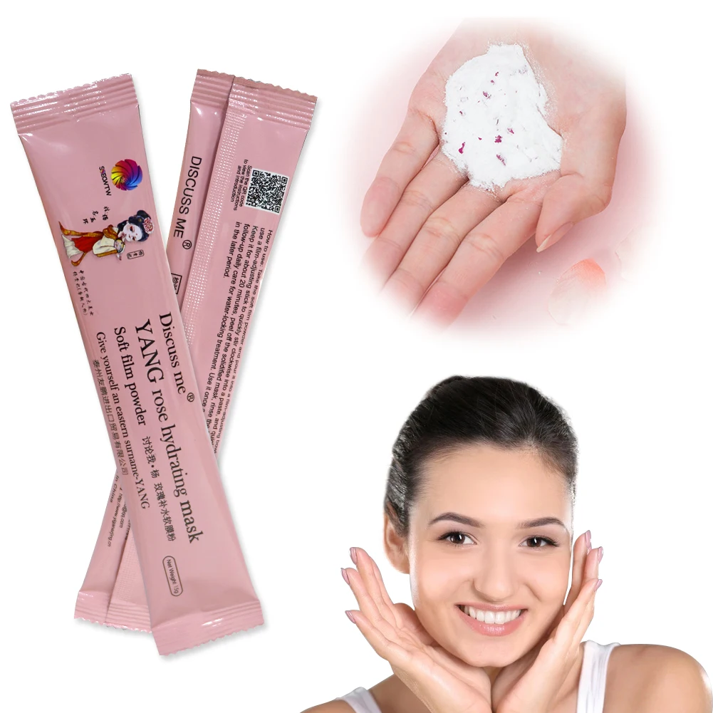 

5pcs Natural Huadu Rose Petal Crystal Soft Mask DIY Rose Hyaluronic Acid Soft Mask Anti Anti Powder Aging Peel Face Rubbe