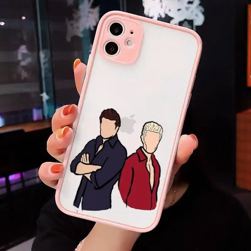 

The Vampire Diaries Damon CARTOON ART Phone Case Matte Transparent for iPhone 7 8 11 12 s mini pro X XS XR MAX Plus cover funda