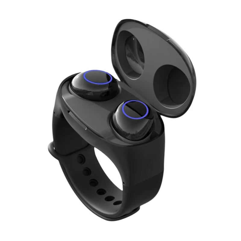 2 в 1 Смарт-браслет с наушниками Tws Bluetooth 5 0 наушники Портативный Браслет