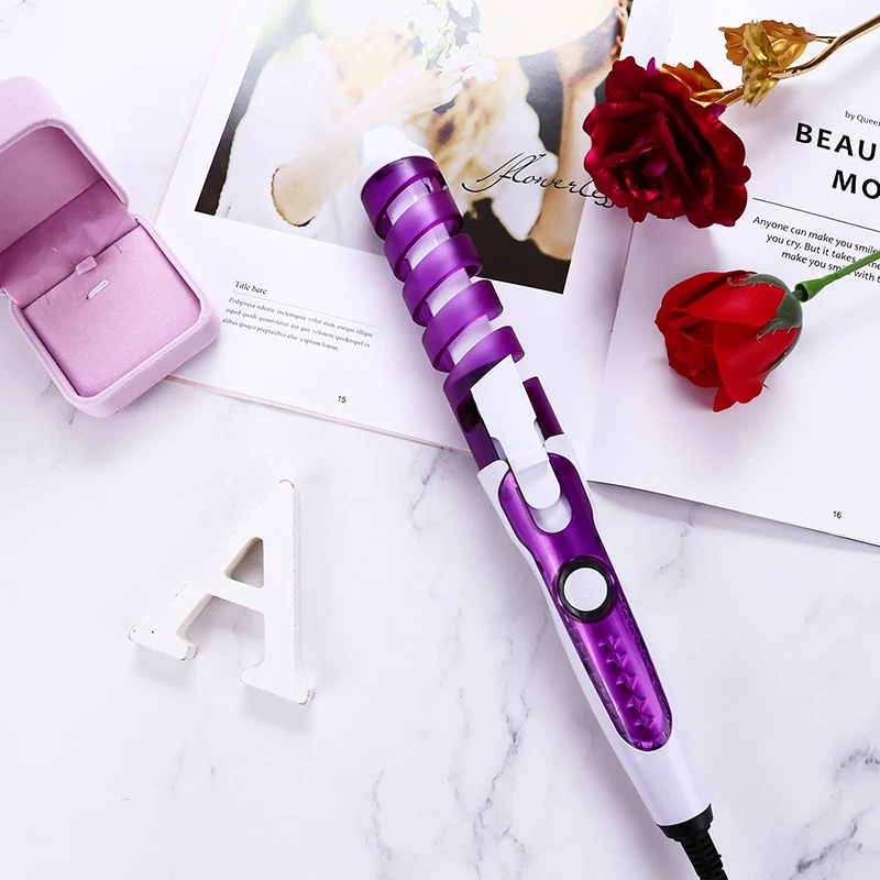

Portable Hair Curler Roller Spiral Curling Iron Salon Electric Hair Curler Beauty Curling Wand Professional Hair Styler Beauty