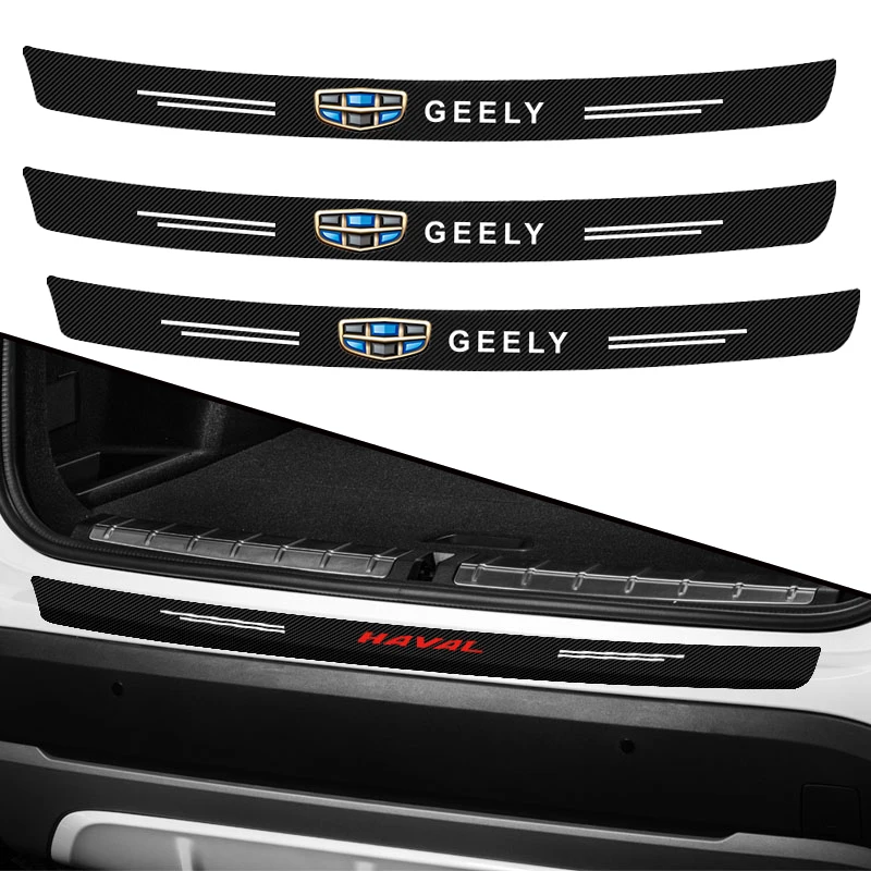 

1pcs Car Brand New Carbon Fiber Rear Shield Stickers Decoration for Geely Ic Panda Ck Emgrand Ec7 Mk Gc7 Sport Car Accessories