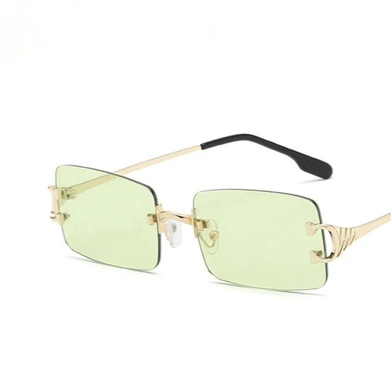 

Frameless Metal Sunglasses Trend New Ocean Film Retro Sun Glasses Men and Women Street Decoration Sunglasses