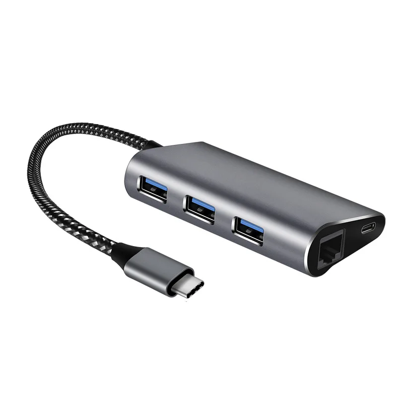 Сетевая карта Type C 3 1 USB RJ45 гигабитная сетевая + 0 концентратор Бесплатный