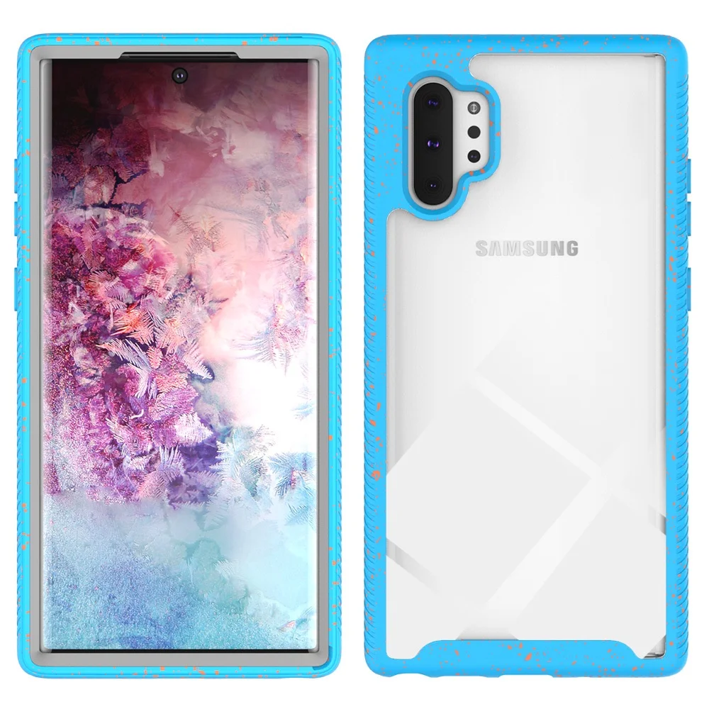 

For Samsung A71 A51 5G A41 A31 A21s acrylic upper and lower cover two-in-one case starry sky three-proof protective cover