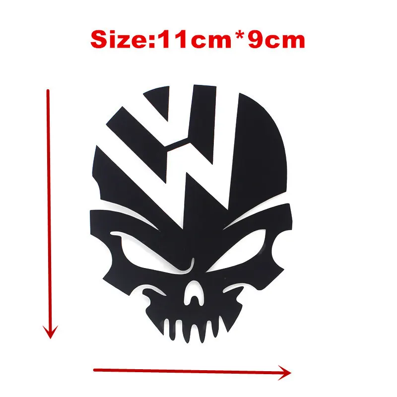 Skull Reflective Car JDM Sticker Demon Decal Fuel Tank Door Window Bumper Trunk Motorcycle Helmet for Volkswagen VW Golf Polo | Автомобили