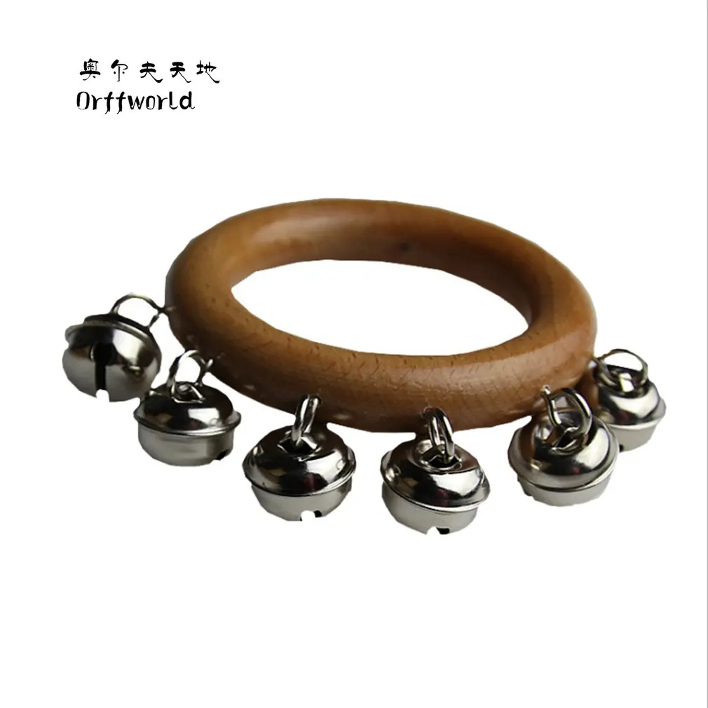 Orff World Safe 6 колокольчиков деревянный колокольчик погремушка для маленьких