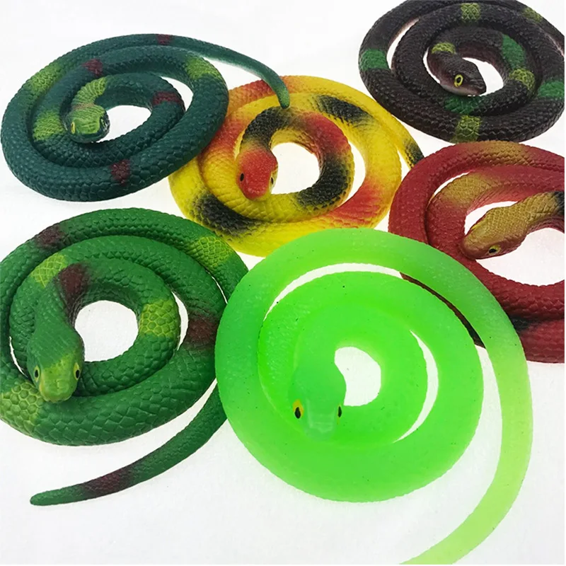 Tricky Snake Long Realistic Garden Rubber Snake Fake Snakes for Fool's Day Halloween Novelty Toy FAS6