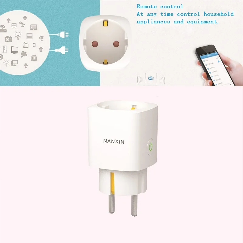 Wifi Smart Plug AC EU розетка беспроводная синхронизация голосового пульта