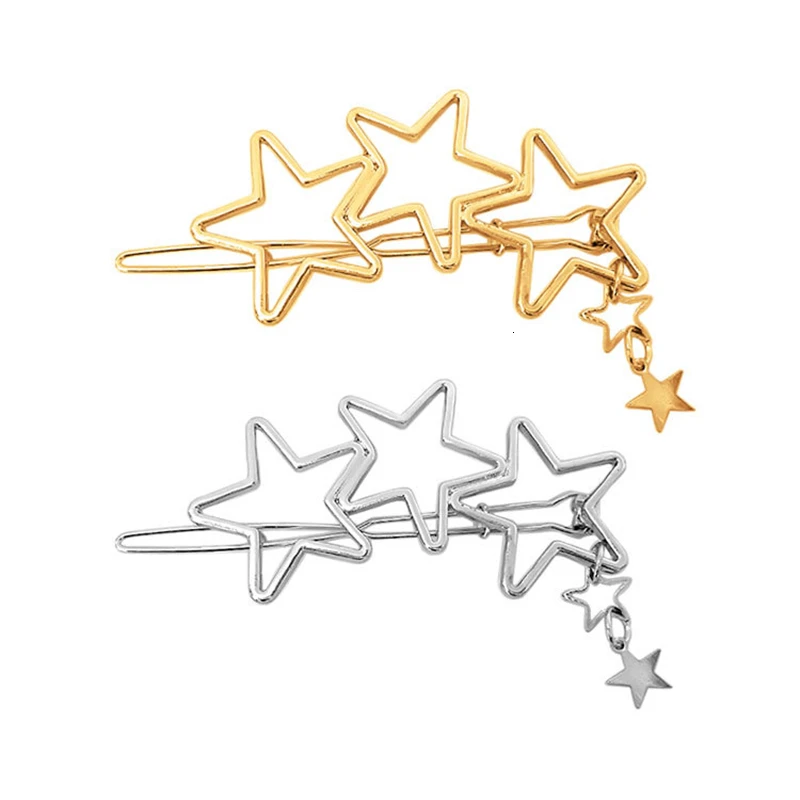 Женские заколки пряжки в Корейском стиле простые металлические золотистые и