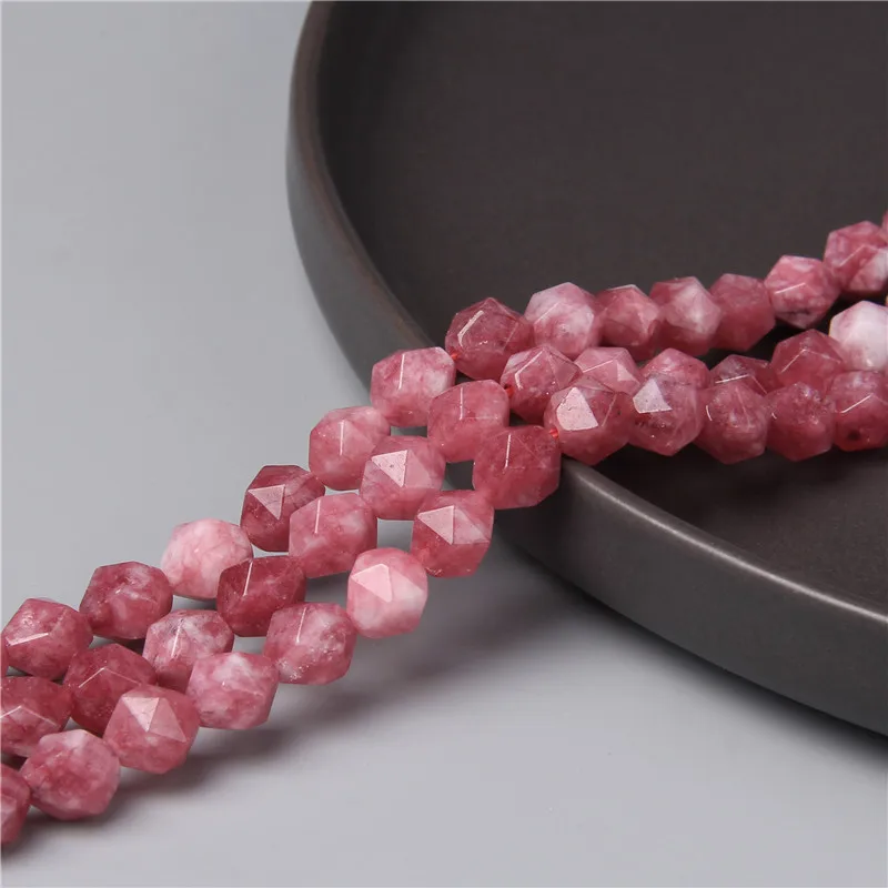 

Faceted Agates Beads 8mm Angelite Jaspers Stone Round Faceted Natural Gems Loose Beads for Jewelry Making DIY Accessories 15.5"
